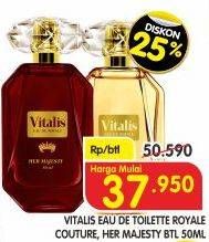 Promo Harga Vitalis Eau De Toilette Royale Couture, Her Majesty 50 ml - Superindo