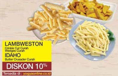 Promo Harga lambweston crinkle cut curah, wedges curah, idaho butter crusader curah  - Yogya