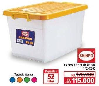 Promo Harga Shinpo Container Box Caravan 52000 ml - Lotte Grosir