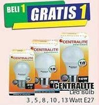 Promo Harga CENTRALITE LED Bulb E27 CDL 3W, E27 CDL 5W, E27 CDL 8W, E27 CDL 10W, E27 CDL 13W  - Hari Hari
