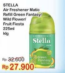 Promo Harga STELLA Matic Refill Green Fantasy, Wild Flower, Apple Fiesta 225 ml - Indomaret