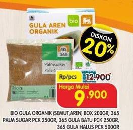 Promo Harga BIO ORGANIK Gula Semut/Gula Aren/365 Palm Sugar/Gula Batu/Gula Halus  - Superindo