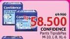 Promo Harga Confidence Adult Pants Tipis & Pas Di Badan M10, L8, XL6 6 pcs - Alfamidi