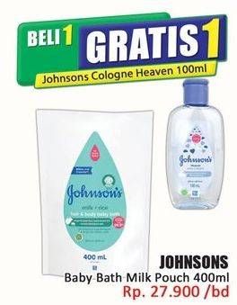 Promo Harga Johnsons Baby Milk Bath Milk + Rice 400 ml - Hari Hari