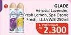 Promo Harga Glade Aerosol Lavender, Fresh Lemon, SPA Ozone, Wild Berries 250 ml - Alfamidi
