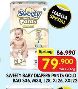 Promo Harga Sweety Gold Pants L28, M34, S36, XL26, XXL22 22 pcs - Superindo