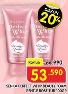 Promo Harga Senka Perfect Whip Facial Foam Halal Beauty Gentle Rose 100 gr - Superindo