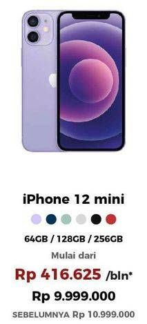 Promo Harga Apple iPhone 12 Mini 128 GB, 256 GB, 64 GB 1 pcs - Erafone