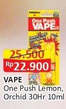 Promo Harga Fumakilla Vape One Push Lemon 30 Hari, Purple Orchid 30 Hari 10 ml - Alfamart