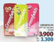 Promo Harga GREENFIELDS UHT All Variants 125 ml - LotteMart