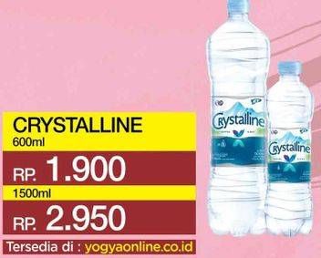 Promo Harga CRYSTALLINE Air Mineral 600 ml - Yogya