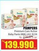 Promo Harga PAMPERS Premium Care Active Baby Pants M68, L62, XL54  - Hari Hari