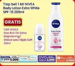 Promo Harga Nivea Body Lotion UV Extra Whitening SPF 15 200 ml - Indomaret