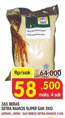 Promo Harga 365 Beras 5 kg - Superindo