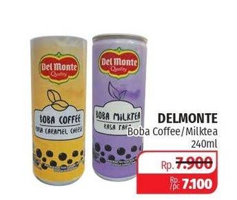Promo Harga DEL MONTE Boba Drink Coffee Caramel Cheese, Milk Tea Taro 240 ml - Lotte Grosir