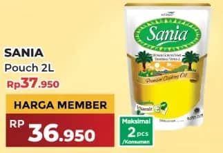 Promo Harga Sania Minyak Goreng 2000 ml - Yogya
