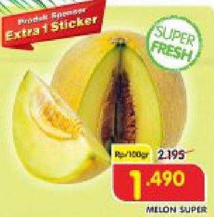 Promo Harga Melon Super per 100 gr - Superindo