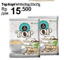 Promo Harga Top Coffee White Coffee per 20 sachet 21 gr - Carrefour