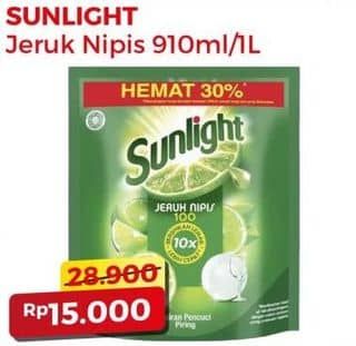 Promo Harga Sunlight Pencuci Piring Jeruk Nipis 100 910 ml - Alfamart