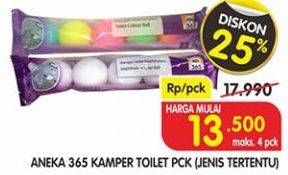 Promo Harga 365 Kamper Toilet Warna  - Superindo