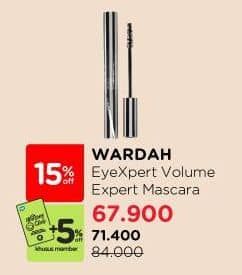Wardah Eyexpert Volume Expert Mascara 7 gr Diskon 15%, Harga Promo Rp71.400, Harga Normal Rp84.000, Khusus Member Rp. 67.900, Khusus Member