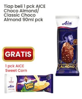 Promo Harga Aice Ice Cream Chocolate Almond, Classic Choco 90 gr - Indomaret