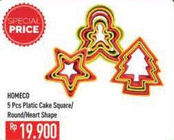 Promo Harga HOMECO Plastic Cake per 5 pcs - Hypermart