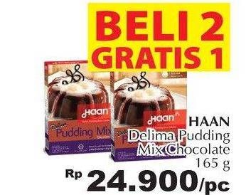 Promo Harga HAAN Delima Pudding Mix Choco 165 gr - Giant