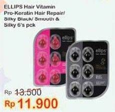 Promo Harga ELLIPS Hair Vitamin Smooth Silky, Shiny Black, Hair Repair 6 pcs - Indomaret