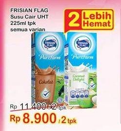 Promo Harga FRISIAN FLAG Susu UHT Purefarm All Variants per 2 pcs 225 ml - Indomaret