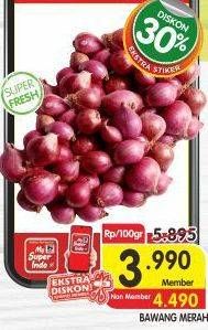 Promo Harga Bawang Merah per 100 gr - Superindo