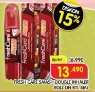Promo Harga Fresh Care Minyak Angin Aromatherapy Double Inhaler + Roll On 8 ml - Superindo