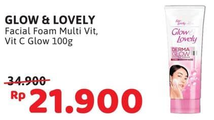 Promo Harga Glow & Lovely (fair & Lovely) Facial Foam Bright C Glow Vitamin C, Brightening Multi Vitamin 100 gr - Alfamidi