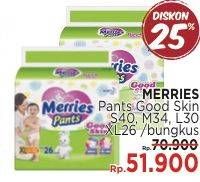 Promo Harga MERRIES Pants Good Skin S40, M34, L30, XL26  - LotteMart