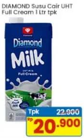 Promo Harga Diamond Milk UHT Full Cream 1000 ml - Indomaret