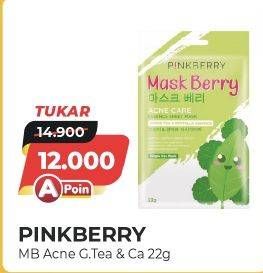 Promo Harga PINKBERRY Maskberry Green Tea 22 gr - Alfamart