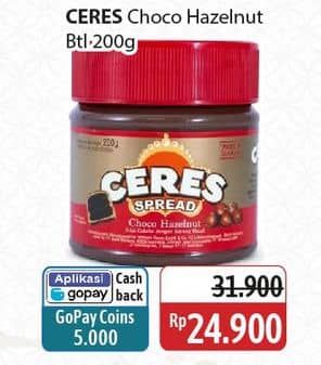 Promo Harga Ceres Choco Spread Choco Hazelnut 200 gr - Alfamidi