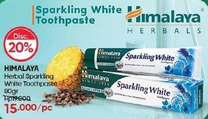 Promo Harga Himalaya Toothpaste Herbal, Sparkling White 80 gr - Guardian