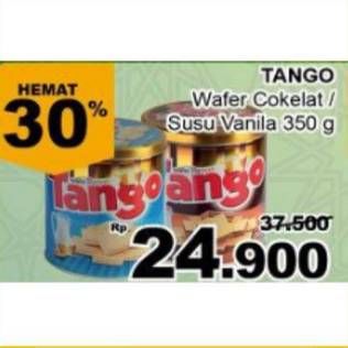 Promo Harga TANGO Wafer Chocolate, Chocolate, Vanilla Milk 300 gr - Indomaret