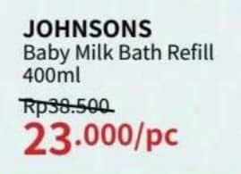 Promo Harga Johnsons Baby Milk Bath Milk + Rice 400 ml - Guardian