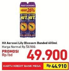 Promo Harga HIT Aerosol Lily Blossom per 2 kaleng 600 ml - Carrefour