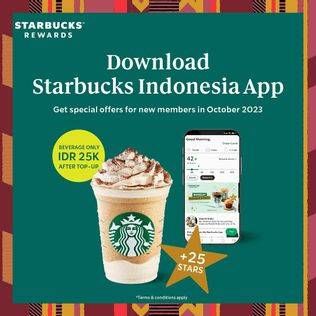 Promo Harga Beverage only IDR 25K  - Starbucks