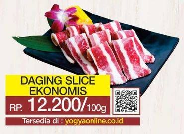 Promo Harga Daging Sapi Slice per 100 gr - Yogya