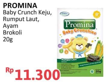 Promo Harga Promina 8+ Baby Crunchies Keju, Seaweed, Krim Ayam Brokoli 20 gr - Alfamidi