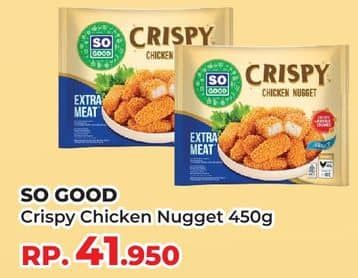 Promo Harga So Good Crispy Chicken Nugget 400 gr - Yogya