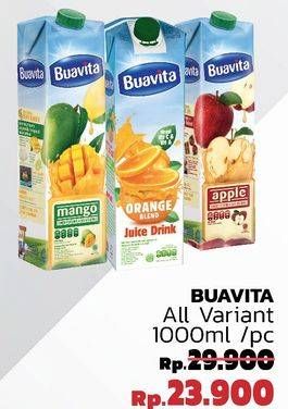 Promo Harga BUAVITA Fresh Juice All Variants 1000 ml - LotteMart
