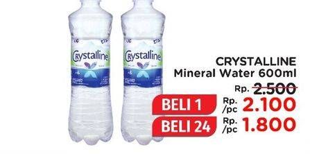 Promo Harga CRYSTALLINE Air Mineral 600 ml - LotteMart
