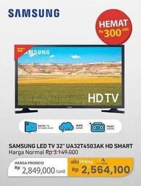 Promo Harga Samsung UA32T4503AK HD | Smart TV 32 Inci  - Carrefour