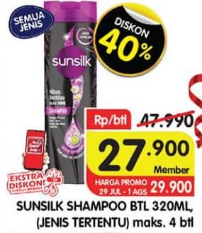 Promo Harga Sunsilk Shampoo 320 ml - Superindo