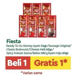 Promo Harga Fiesta Ready To Go Siomay Ayam, Sosis Daging Ayam Dan Sapi Original, Sosis Daging Ayam Dan Cheesy Melts, Bakso Daging Ayam Keju, Bakso Daging Ayam Barbekiu 54 gr - TIP TOP